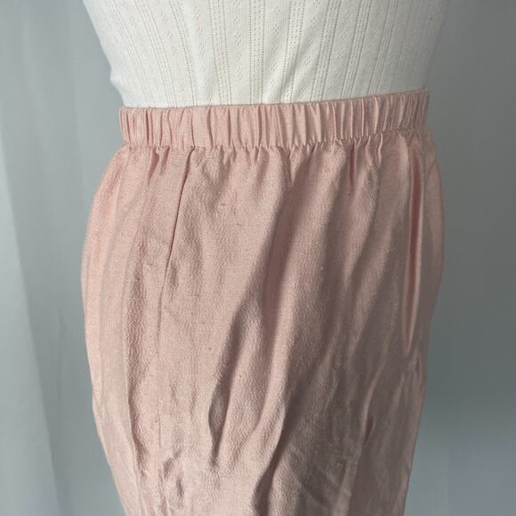 Vintage Pencil Skirt Size 10 Pink Pastel Minimal Retro Preppy Feminine Coqutte - Picture 4 of 13